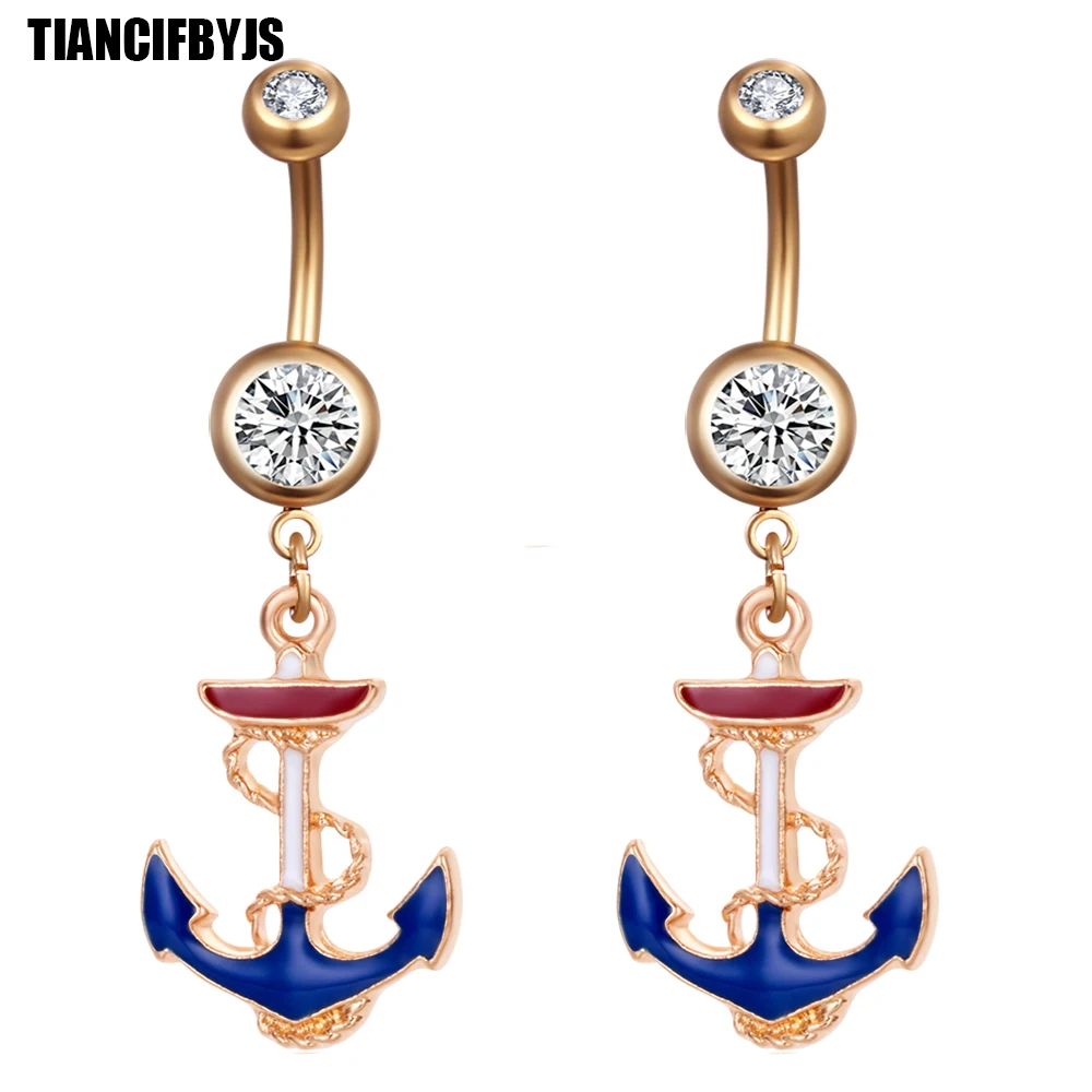 Сережки для пирсинга живота TIANCIFBYJS серьги колокольчики из нержавеющей стали