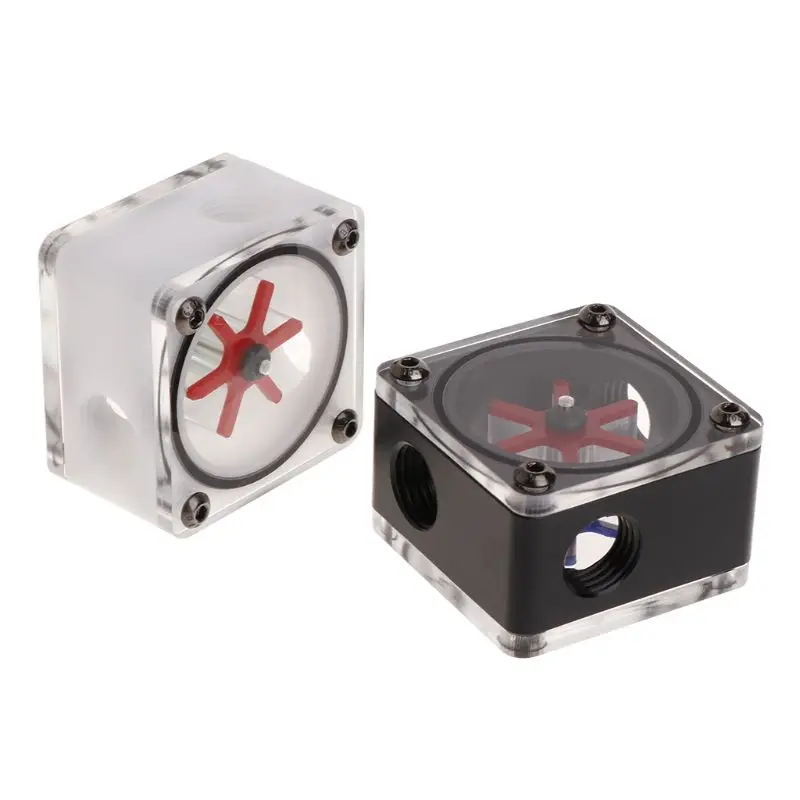 

3 Way Water Cooling Flow Meter Indicator For PC Water Cooling System G1/4 Thread