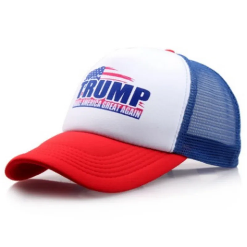 Лоскутная бейсболка с буквенным принтом Make America Great Again сеточкой и регулируемым