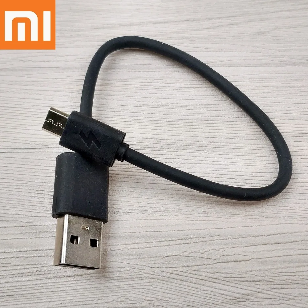 Оригинальный зарядный кабель xiaomi redmi 5 plus 20 см черный микро usb 2a для передачи