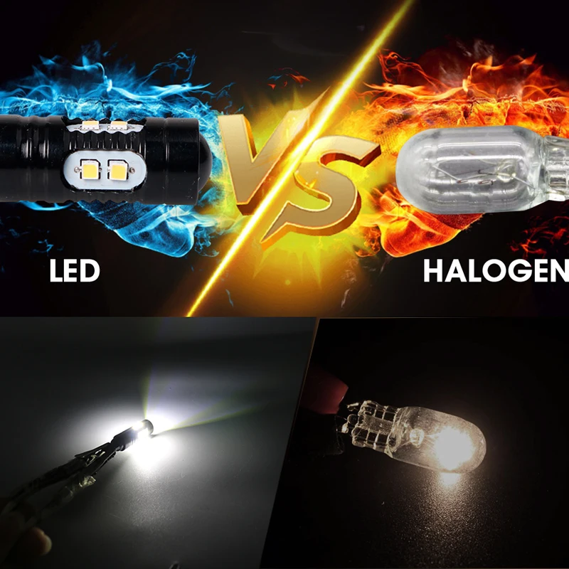 Hlxg 4 шт. светодиодный W5W T10 194 168 3030 SMD чип Авто Клинообразная лампа обратный