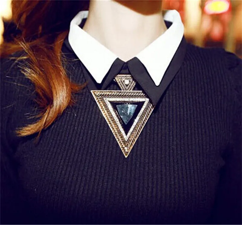 50% OFF! New arrival Punk Crystal pearl Lace Flower geometric enamel Collar Statement necklace pendant For women Christmas Gift | Украшения