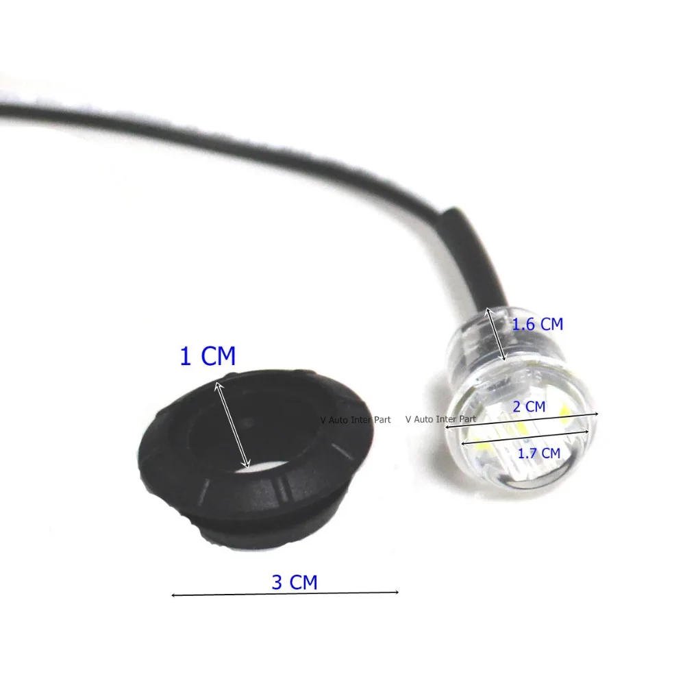 Tkeapl THTMH 100X Мини Янтарный 3/4 &quot0 75 дюймов Круглая Бортовая 3 Светодиодный Маркер