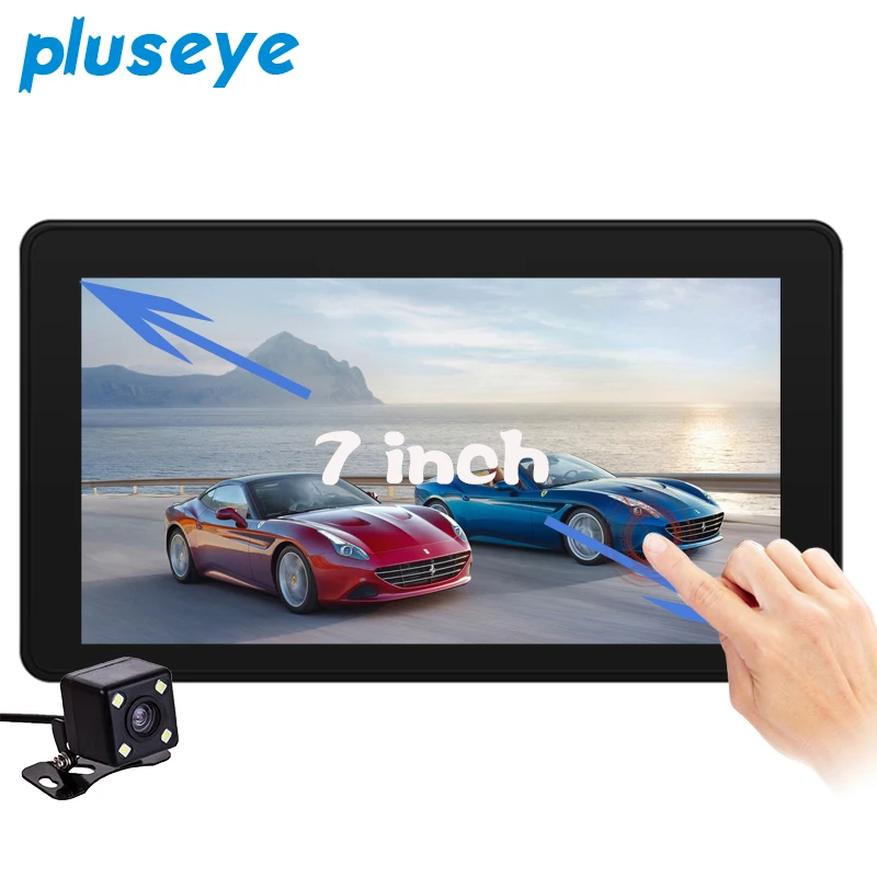 Pluseye 3 в 1 Автомобильный dvr антирадары gps навигации Android двойной объектив 7 дюймов