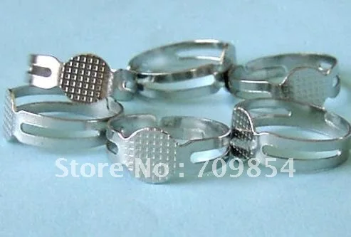200 pcs/lot серебро цвет пустой 19 мм регулируемый кольцо с 8 площадку|ring gage|ring free shippingring