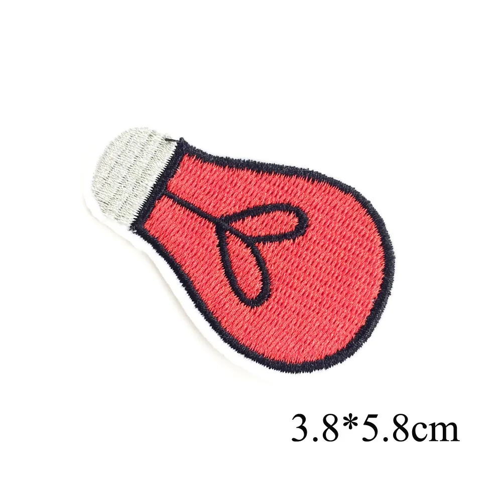 10 шт красная лампочка вышитый Утюг на заплатках для одежды Железный На