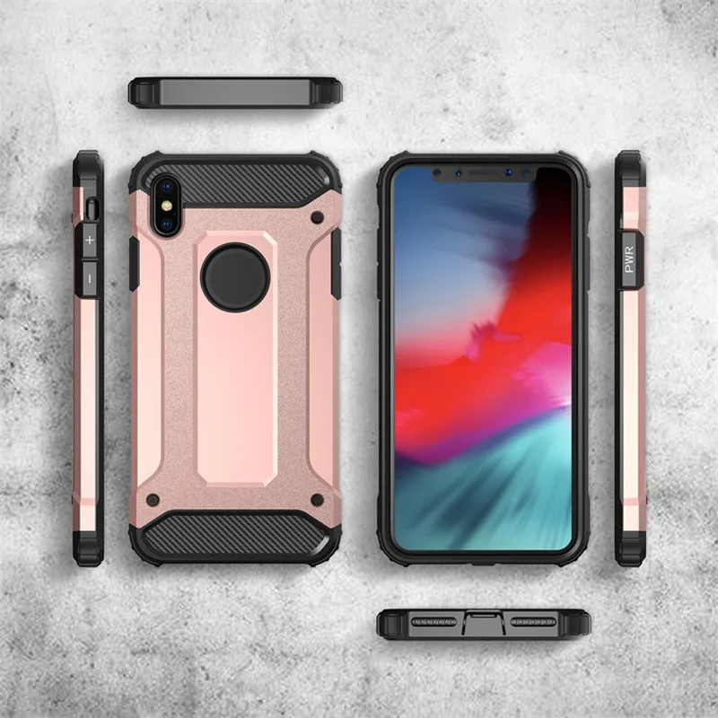 Robot Armor Phone Case For iPhone X XR XS MAX Soft TPU Anti-knock Back Cover 6S 7 8 Plus Cool Iron Mobile Cases |
