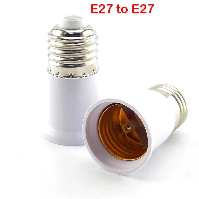 E27 to E27 E27 к E14 к e12 GU10 B22 силовой разъем преобразования светодиодный лампы База гнездо конвертер огнестойкий держатель адаптер лампа качество - Цвет: E27 to E27