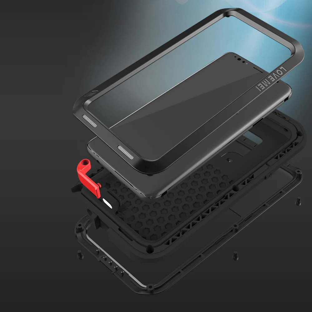 Мощный чехол LOVE MEI для Samsung Galaxy S9 G960F + Plus G965F противоударный из ТПУ жесткий