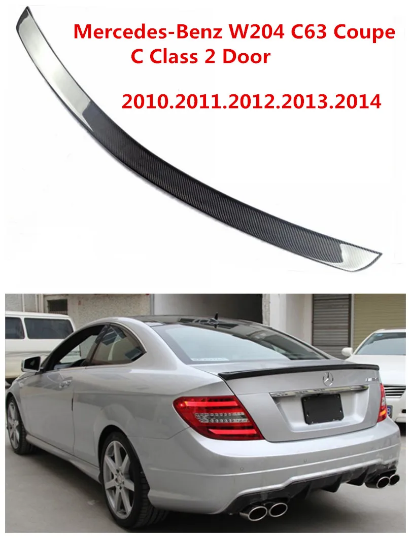 Спойлер из углеродного волокна для Mercedes Benz C Class W204 C63 Coupe 2 Door 2010 2014 спойлеры