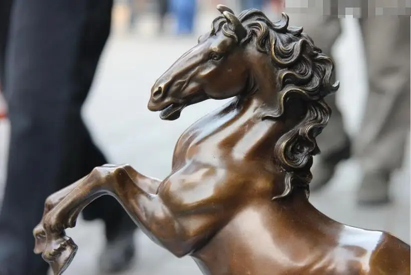 12 Art Statue Pure Copper Bronze Feng Shui Lucky Fly Gallop Run Horse Sculpture | Дом и сад