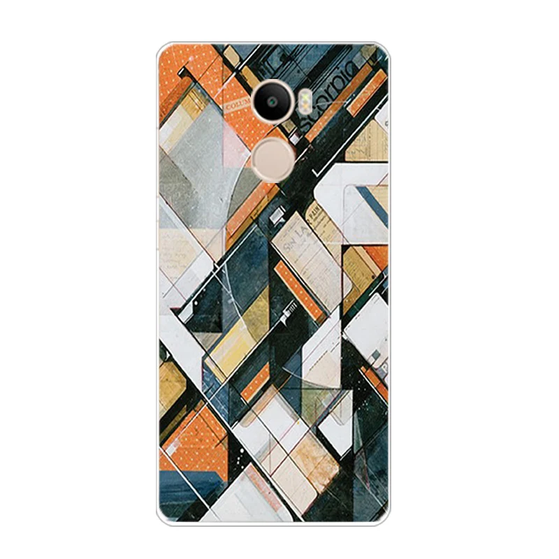 Чехол для Xiaomi Redmi 3/3 Pro для Redmi 4/4 Pro, чехол для телефона 5," для Hongmi 4A, мягкий ТПУ бампер, Забавный геометрический рисунок