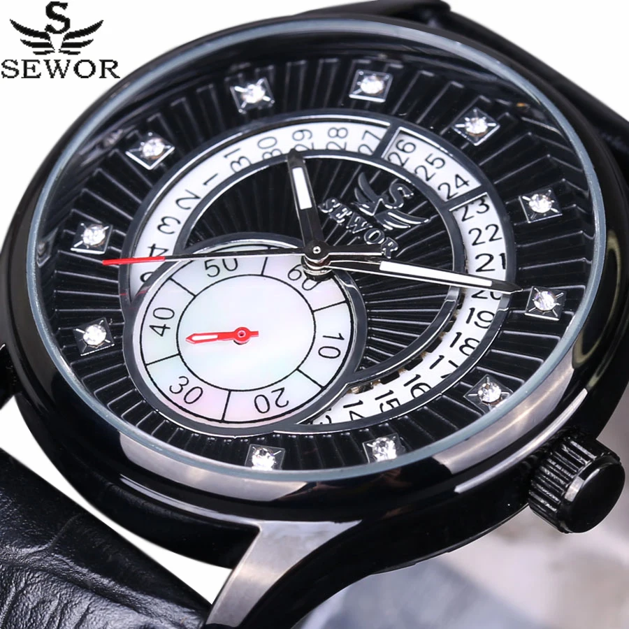 Часы мужские механические с автоподзаводом и кожаным ремешком|strap brand|strap strapstrap
