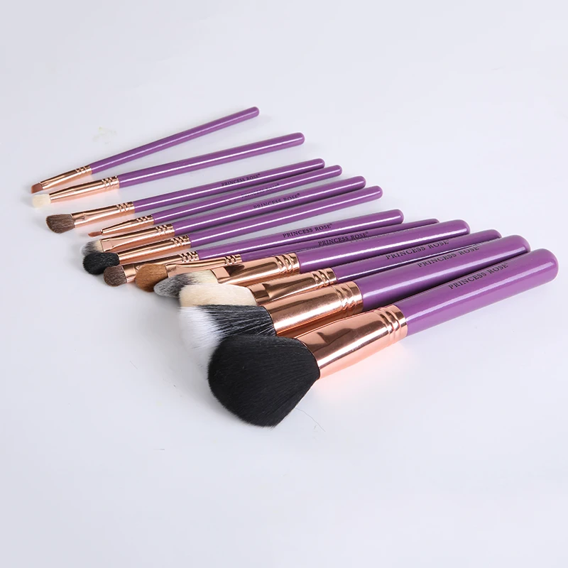 Принцесса Роза 12 шт. макияж кисточки комплект расчёски для волос Pinceis Maquiagem Pincel