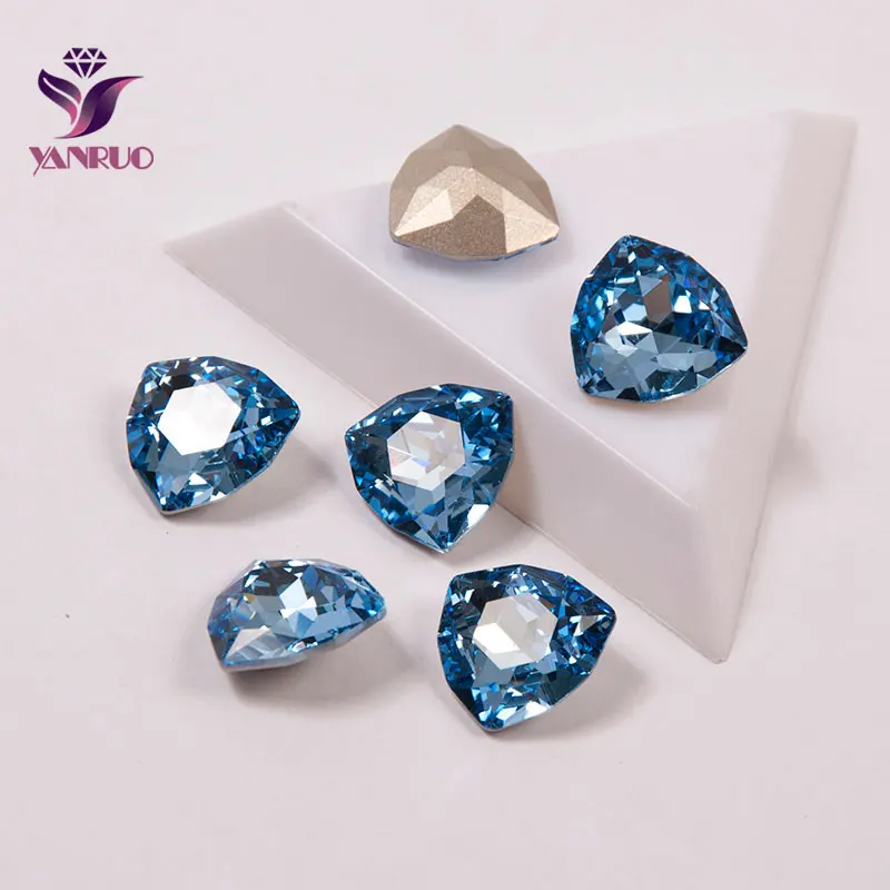 Light Sapphire YANRUO 4706 триллиантные необычные стеклянные камни Сделай Сам стразы остроконечные украшения поделки бриллианты для одежды - Цвет: Light Sapphire
