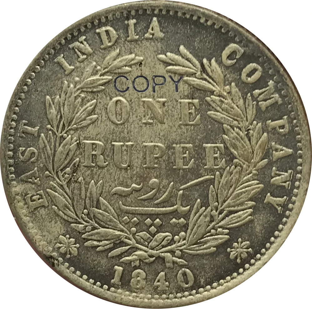 Индийские Монеты Вильям IIII 1840 британская Ост Индская компания One Rupee Мельхиор