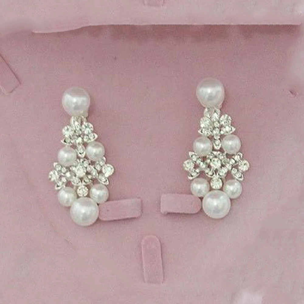 Женский свадебный комплект ювелирных изделий ожерелье хрустальные подвески