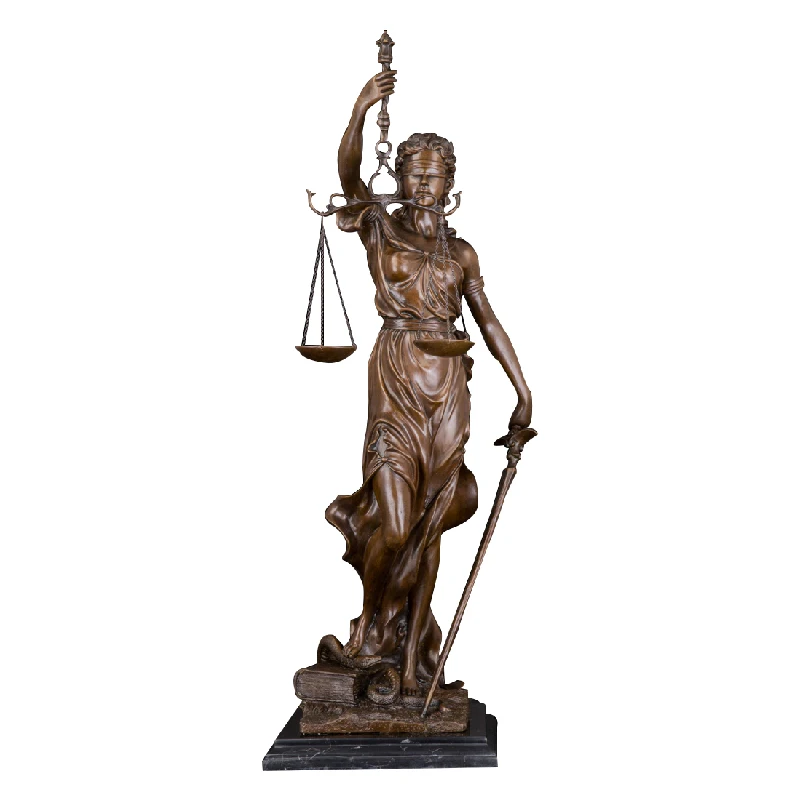 Западный дизайн бронзовая скульптура женские весы справедливости Themis Статуэтка скульптура s
