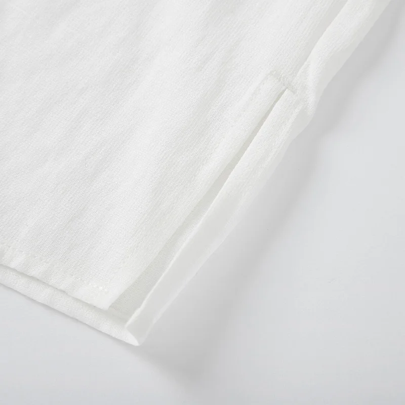 Женская рубашка с коротким рукавом SEMIR Модная хлопковая блузка v-образным вырезом