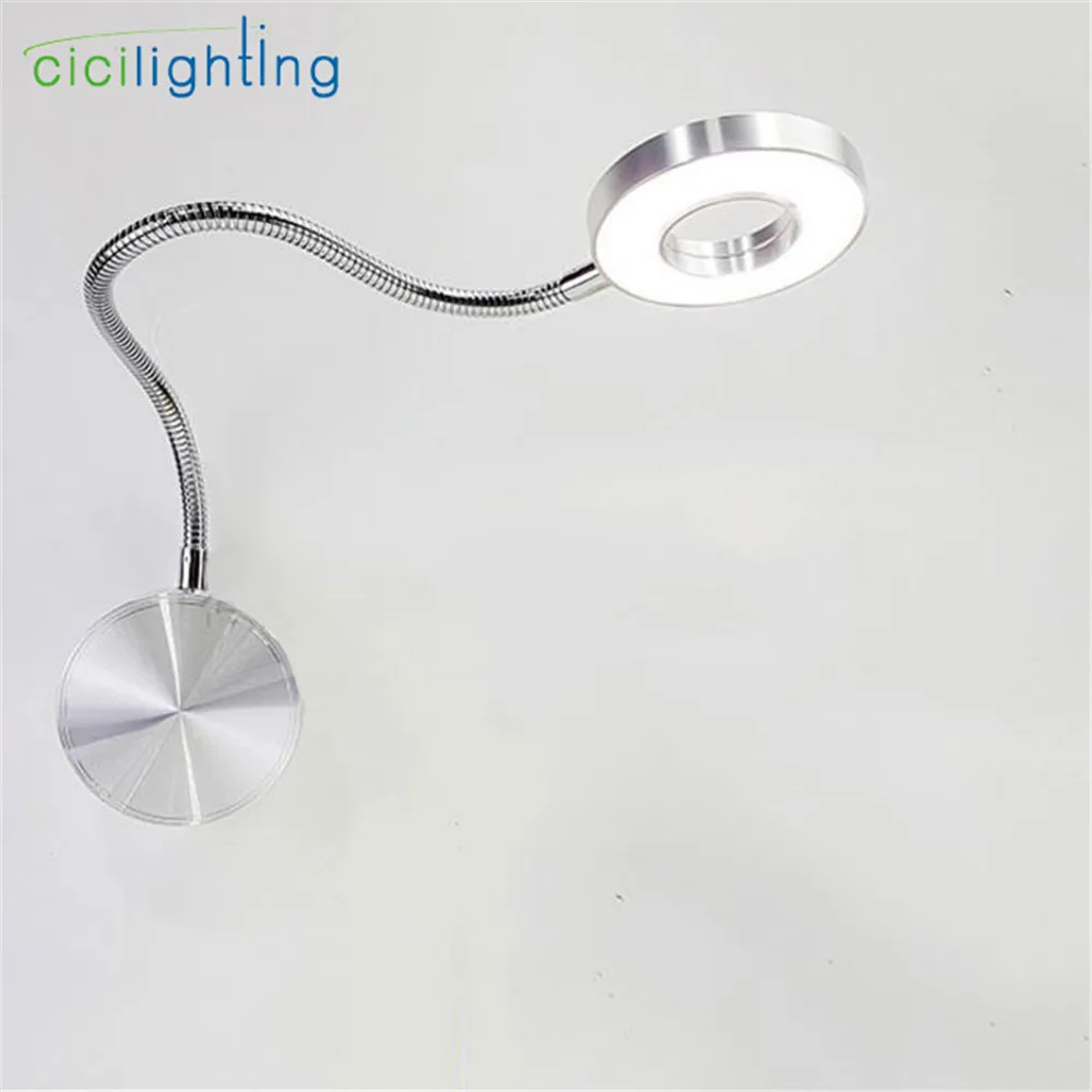 Светодиодный настенный светильник 5 Вт гусиная шея прикроватная лампа для чтения