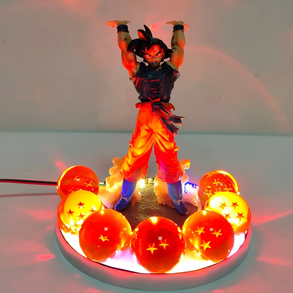 Dragon Ball Z Son Goku хрустальные шары светодиодное освещение, лампа с пультом дистанционного управления Dragon Ball Super Goku Spirit Bomb Светодиодные ночные светильники