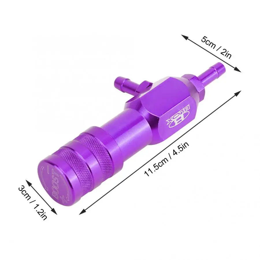 purple Автомобильный клапан Универсальный Регулируемый Алюминий руководство контроллер турбо ускорения клапан комплект турбины автомобиля Регулятор автомобильный клапан - Цвет: purple