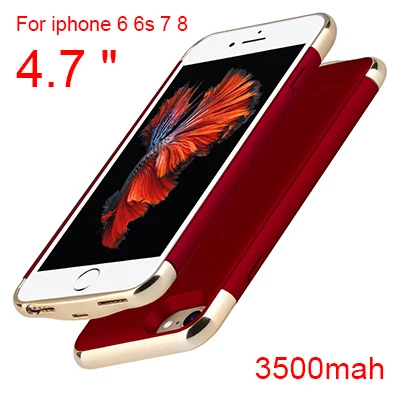 I6 i6s i8 i7 Network Для Iphone 6 6s 7 8 аккумулятор черный чехол Зарядное устройство ультра тонкий внешний резервный чехол для Iphone X XS 7 8 Plus power Bank - Цвет: I6 i6s i8 i7 Network