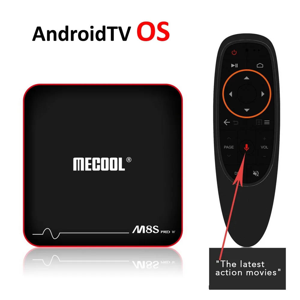 Android 7 1 TV OS Smart Box Amlogic S905W четырехъядерный процессор 2G DDR3 16GB eMMC 2 4G Google Voice Control IR Remote