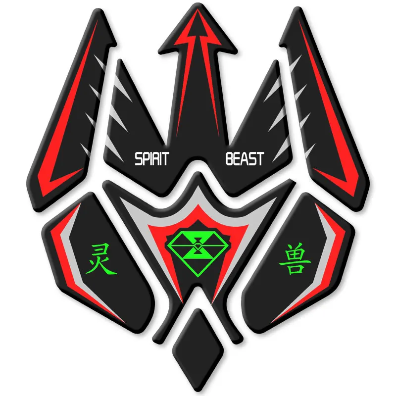 08 SPIRIT BEAST мотоциклетные наклейки танкеры модифицированные аксессуары декоративные наклейки Водонепроницаемые Светоотражающие защитные накладки для топливного бака - Цвет: 08
