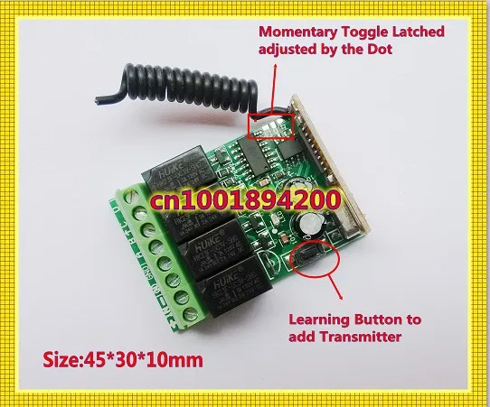 Релейный приемник постоянного тока 3 в 5 В 4 канала переключатель дистанционного