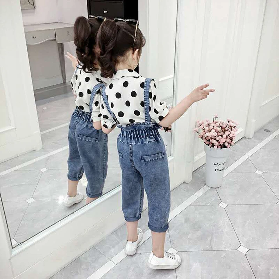 Комплекты летней одежды для маленьких девочек Хлопковые топы + штаны 2 шт./компл.