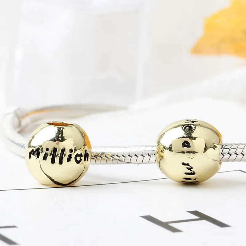 Оригинальный Золотой шарм hтевак 5 шт. черный эмалированный стержень в форме