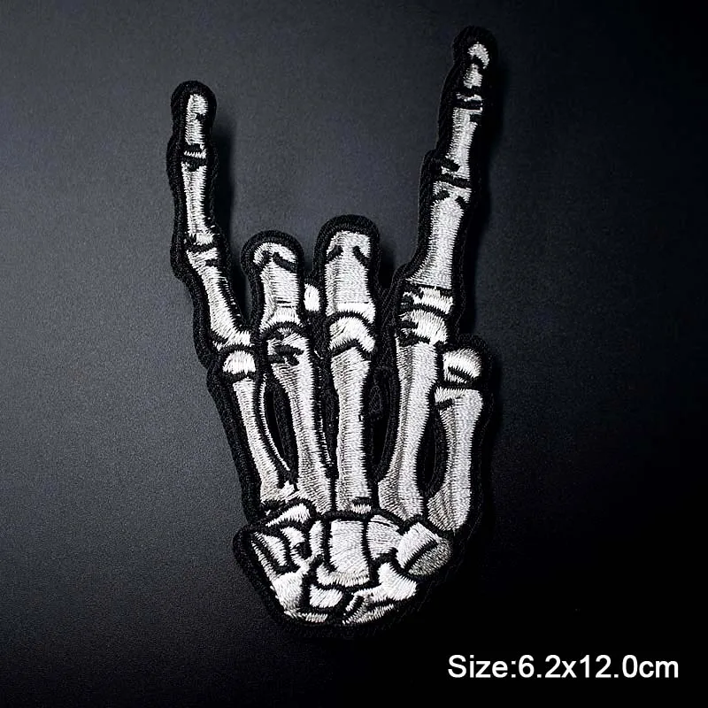 27 Череп рука пламя патч для одежды клеящиеся утюгом украшения швейная Аппликация Милая Вышивка на ткани значок DIY аксессуары для одежды - Цвет: 27