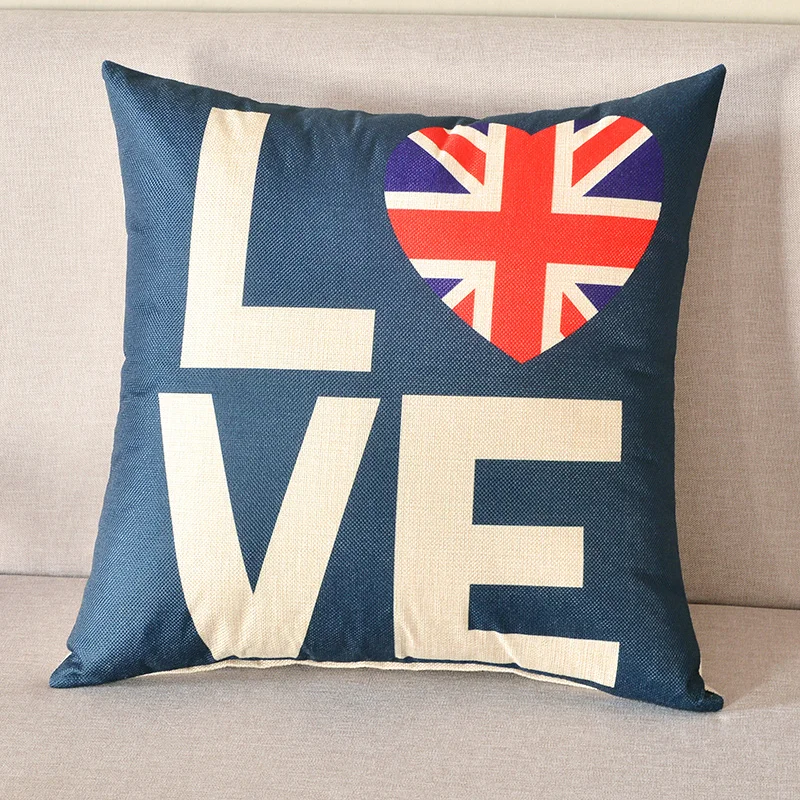 Наволочка Happy Tree с британским флагом и морским медведем декоративная подушка из
