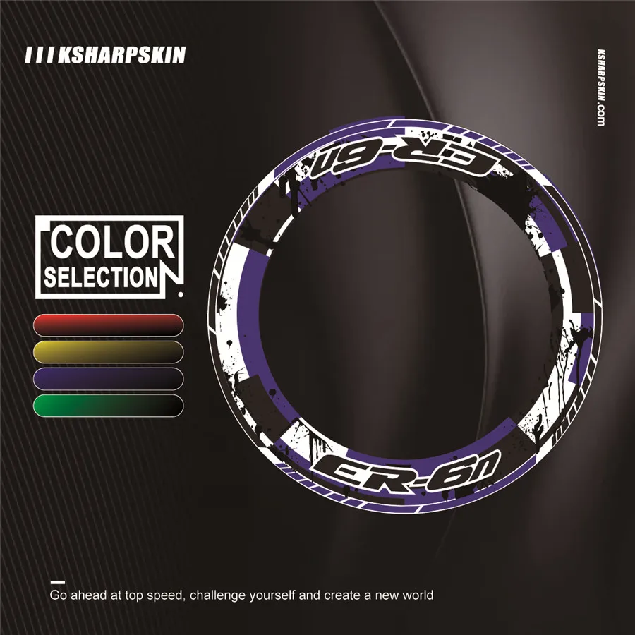 Motorcycle sticker modified large reflective wheel decals striped rim decals For KAWASAKI ER-6N er6n