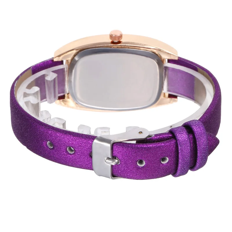 WJ-8552 Brand Leather Watch Luxury Classic Wrist Watch Fashion Casual Rectangular Quartz Wristwatch Clock Women Unisex Watches
