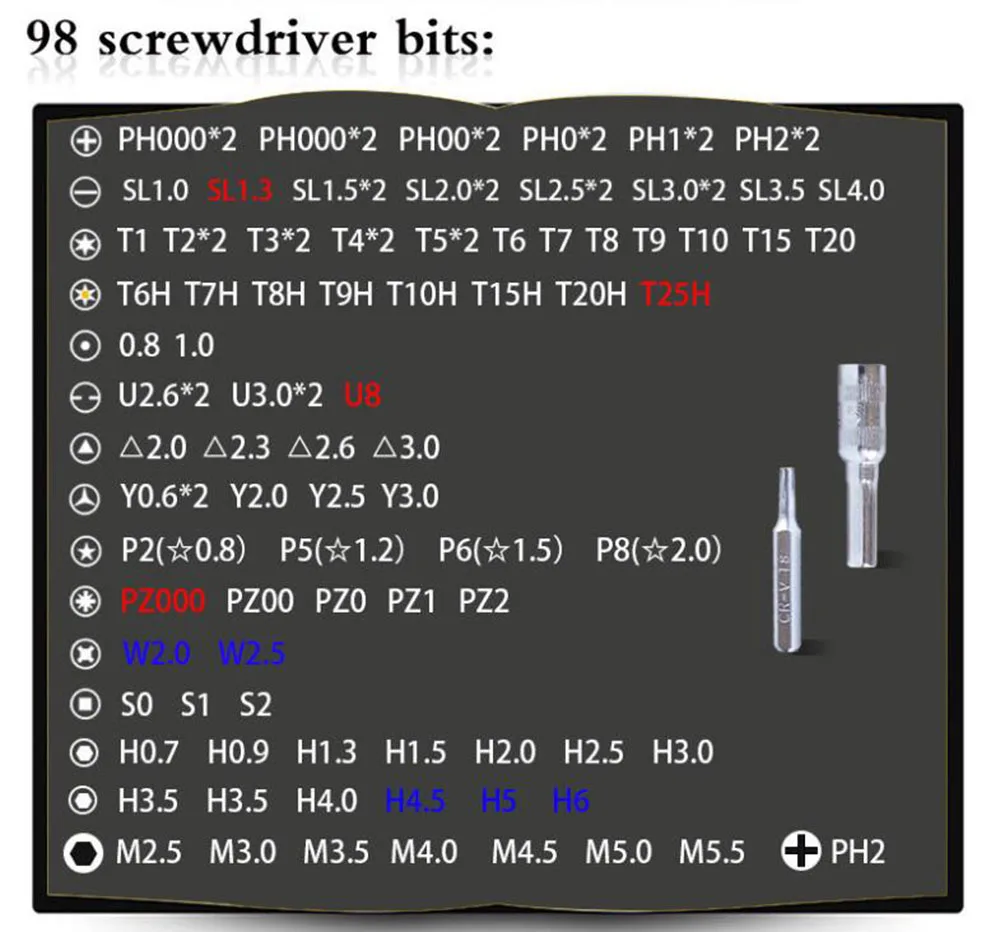 108 in 1 professional precision screwdriver magnetized plum set tool | Инструменты