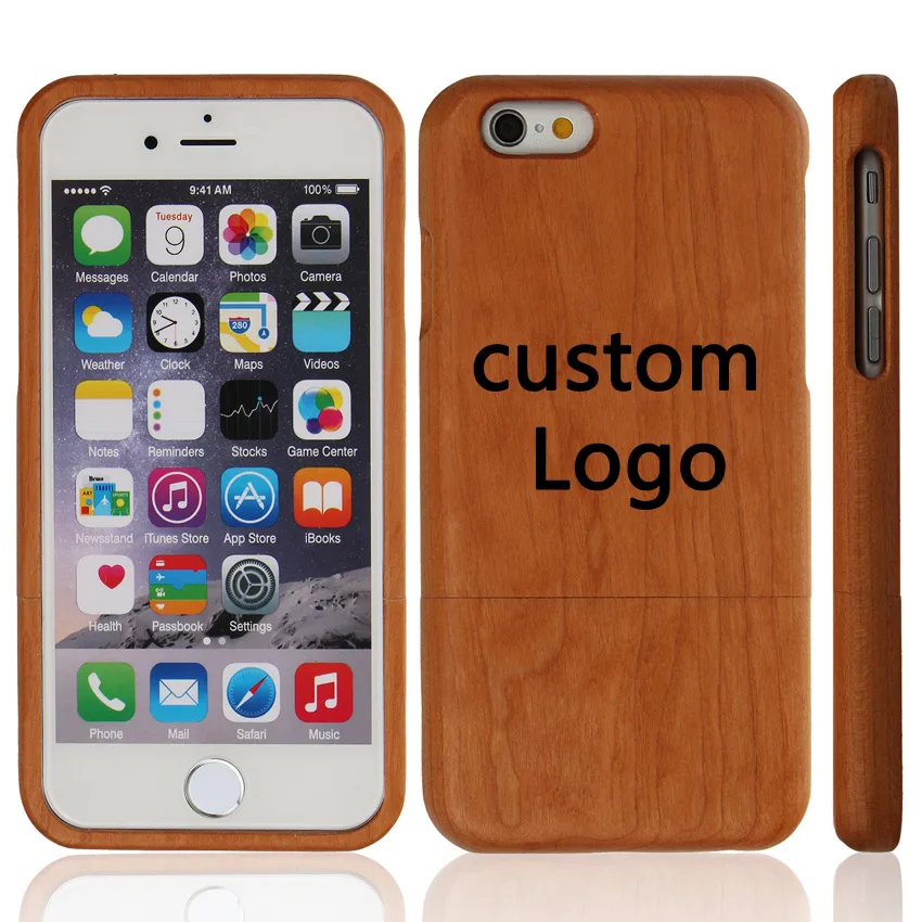 50pcs Free Custom LOGO Natural Wooden Case Cover For iPhone 5 5S 6 6s Plus Phone Can Company Protection Shell |