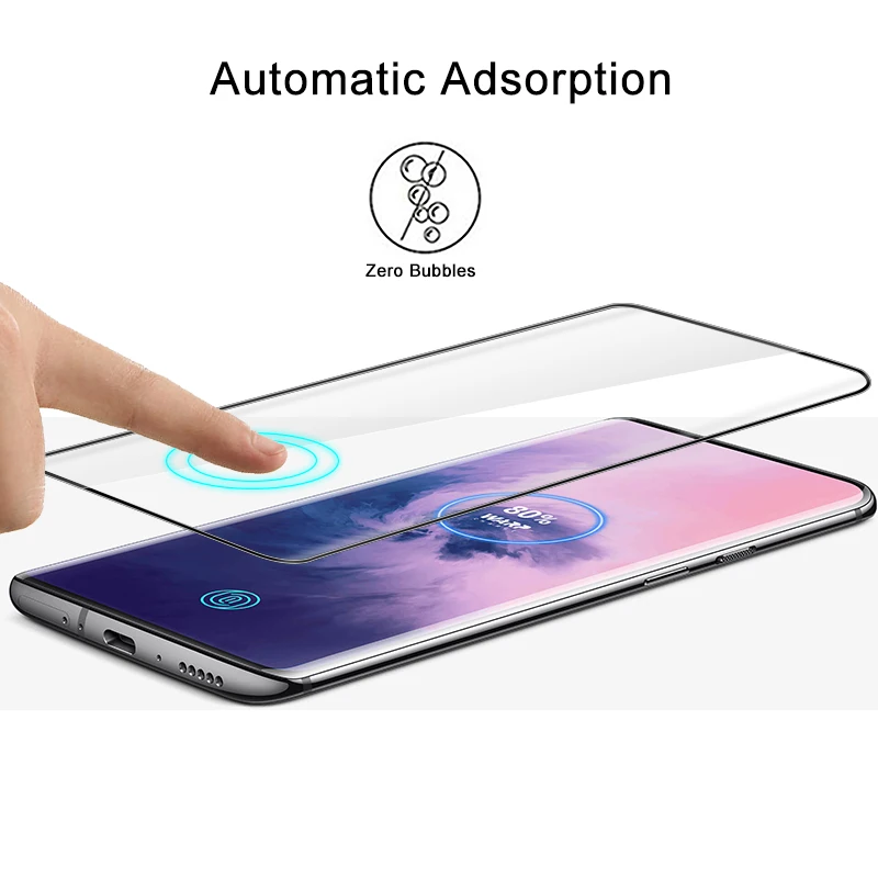 Изогнутое стекло GerTong для Oneplus 7 Pro закаленное с закругленными краями One Plus
