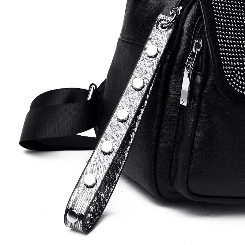 Women's Embroidered Backpack Women's Sequins Travel Backpack Women's Diamond Studded Backpack Mochilas Shoulder Bags School bag