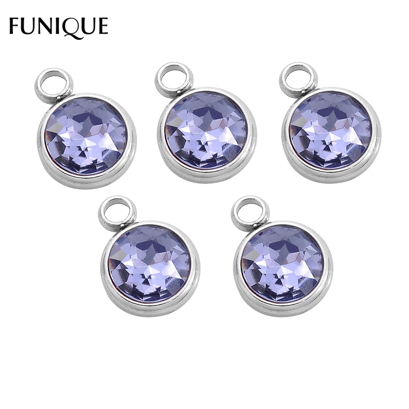 FUNIQUE Женская мода карамельного цвета циркон нержавеющая сталь Круглые Подвески