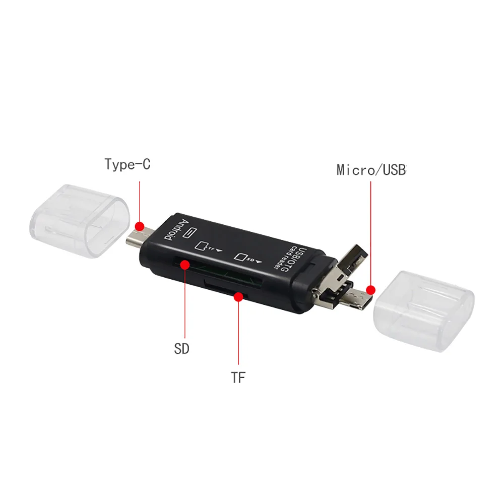 Мульти 3 в 1 Тип C/Micro USB/USB OTG Кардридер высокоскоростной USB 2 0 универсальный TF/SD для