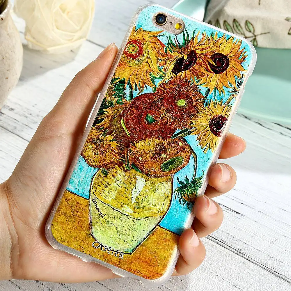 CASEIER 3D рельефный чехол для телефона с подсолнухом iPhone X Plus мягкие чехлы из ТПУ 5S 6 6s
