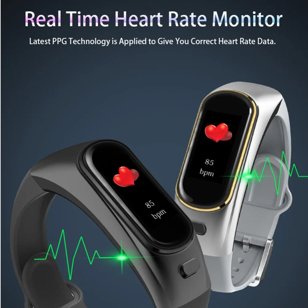 Пульсометр спортивный браслет Bluetooth пульт дистанционного управления HD экран