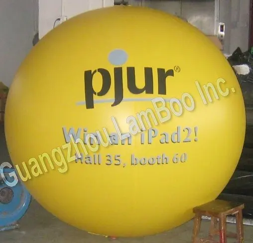 Надувной желтый Гелиевый шар диаметром 2 метра с вашим логотипом для