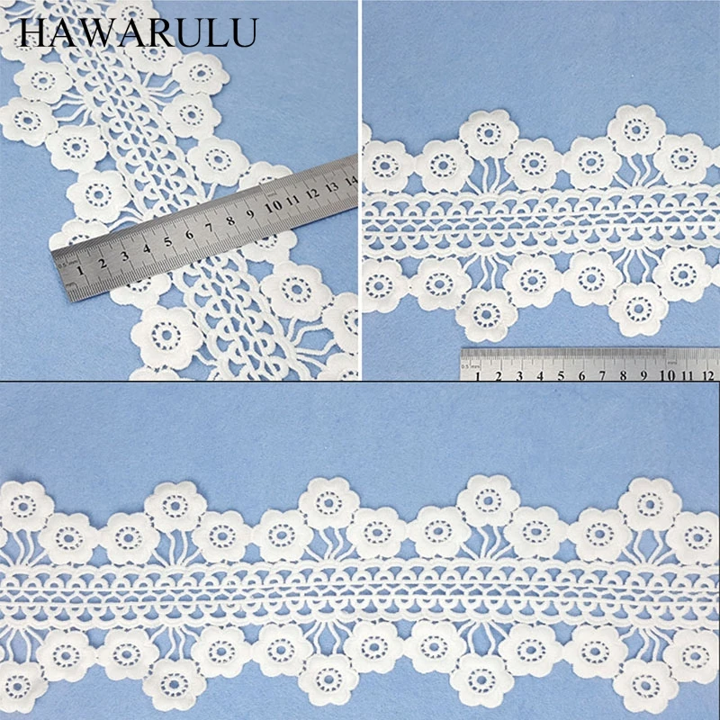 HAWARULU, 2 ярда, 3 цвета, сделай сам, ручная работа, Свадебная вечерняя ткань, тюль, кружево, африканская кружевная ткань, отделка, цветок, кружевная отделка, кружевная лента