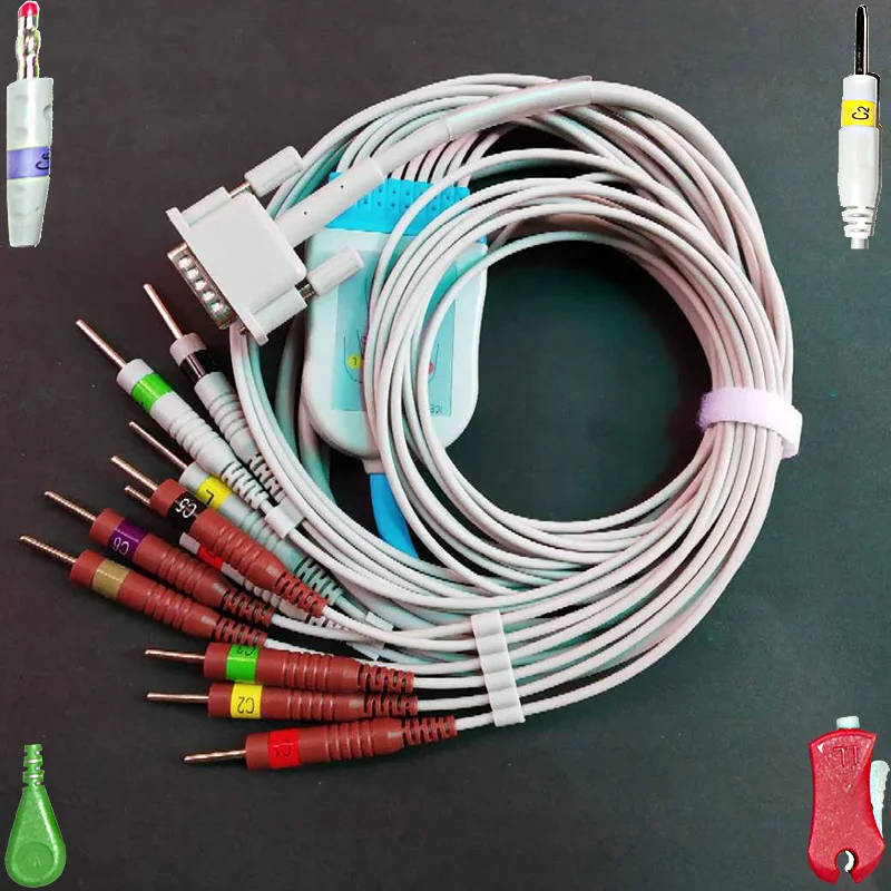 

Compatible with DB 15pin Philips(HP) monitor M1770A,M1771A,M1772A,M3703A/C,M2462A,Dr.Lee ECG/EKG 10 lead cable,3.0/4.0/snap/clip