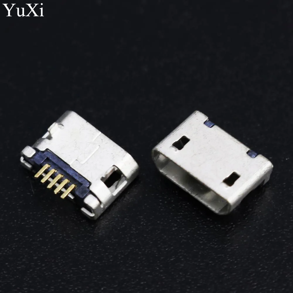 

100pcs/Lot,Micro USB 5pin B type Female Connector For Mobile Phone Micro USB Jack Connector 5 pin Charging Socket good welding