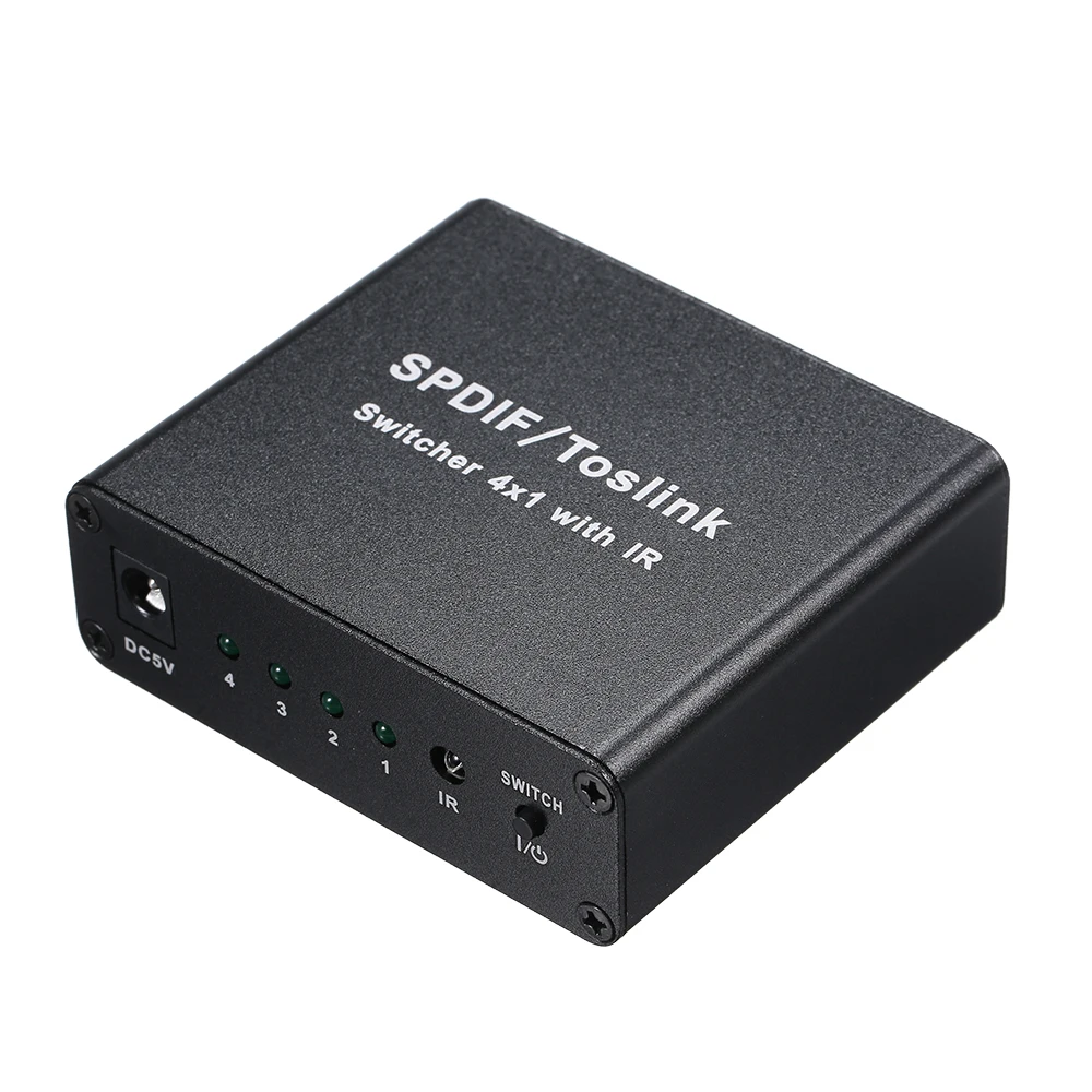 4*1 переключатель с ИК пультом дистанционного управления SPDIF TOSLINK Цифровой