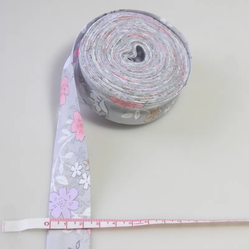 grey purple pink Хлопковая косая лента в горошек, в полоску, шотландская клетка с принтом Размер: 25 мм, " 10 метров, хлопковая саржевая ткань со складками - Цвет: grey purple pink